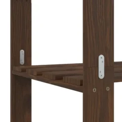 vidaXL - Opbergrek 5-laags 80x38x170 cm massief grenenhout bruin opbergmeubel
