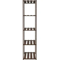 vidaXL - Opbergrek 5-laags 80x38x170 cm massief grenenhout bruin opbergmeubel