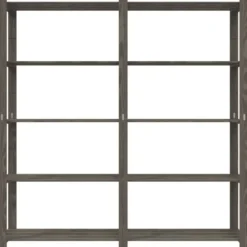 vidaXL - Opbergrek 5-laags 170x38x170 cm massief grenenhout grijs opbergmeubel