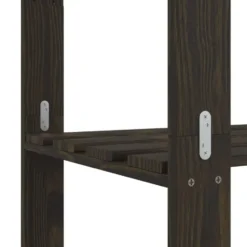 vidaXL - Opbergrek 5-laags 170x38x170 cm massief grenenhout zwart opbergmeubel