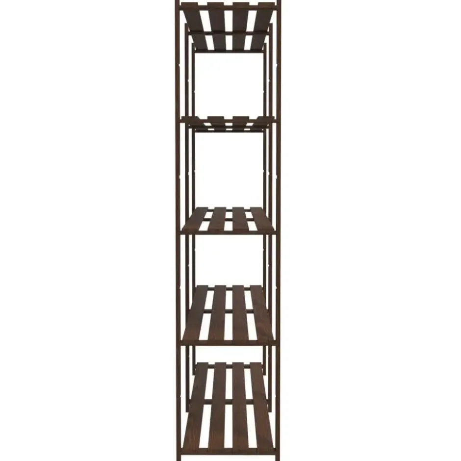 vidaXL - Opbergrek 5-laags 170x38x170 cm massief grenenhout bruin opbergmeubel