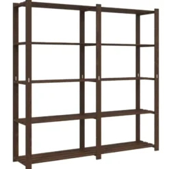 vidaXL - Opbergrek 5-laags 170x38x170 cm massief grenenhout bruin opbergmeubel