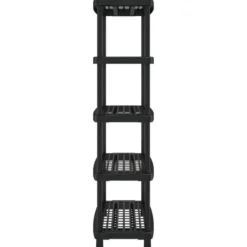 vidaXL - Opbergrek 5-laags 93,5x45,5x194,5 cm polypropeen zwart keukenrek