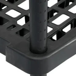 vidaXL - Opbergrek 5-laags 93,5x45,5x194,5 cm polypropeen zwart keukenrek