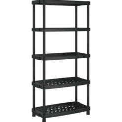 vidaXL - Opbergrek 5-laags 93,5x45,5x194,5 cm polypropeen zwart keukenrek