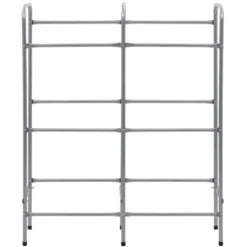 vidaXL - Opbergrek voor 6 kratten 96x33x116 cm steel zilverkleurig