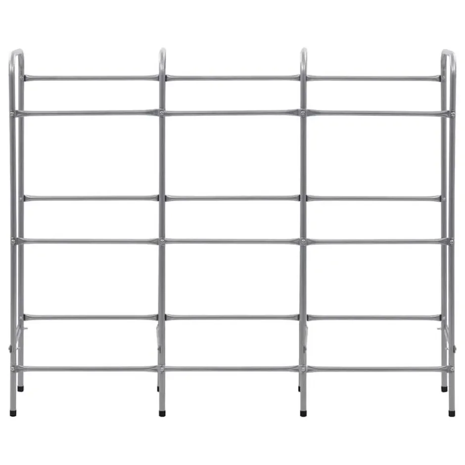 vidaXL - Opbergrek voor 9 kratten 145x33x116 staal zilverkleurig