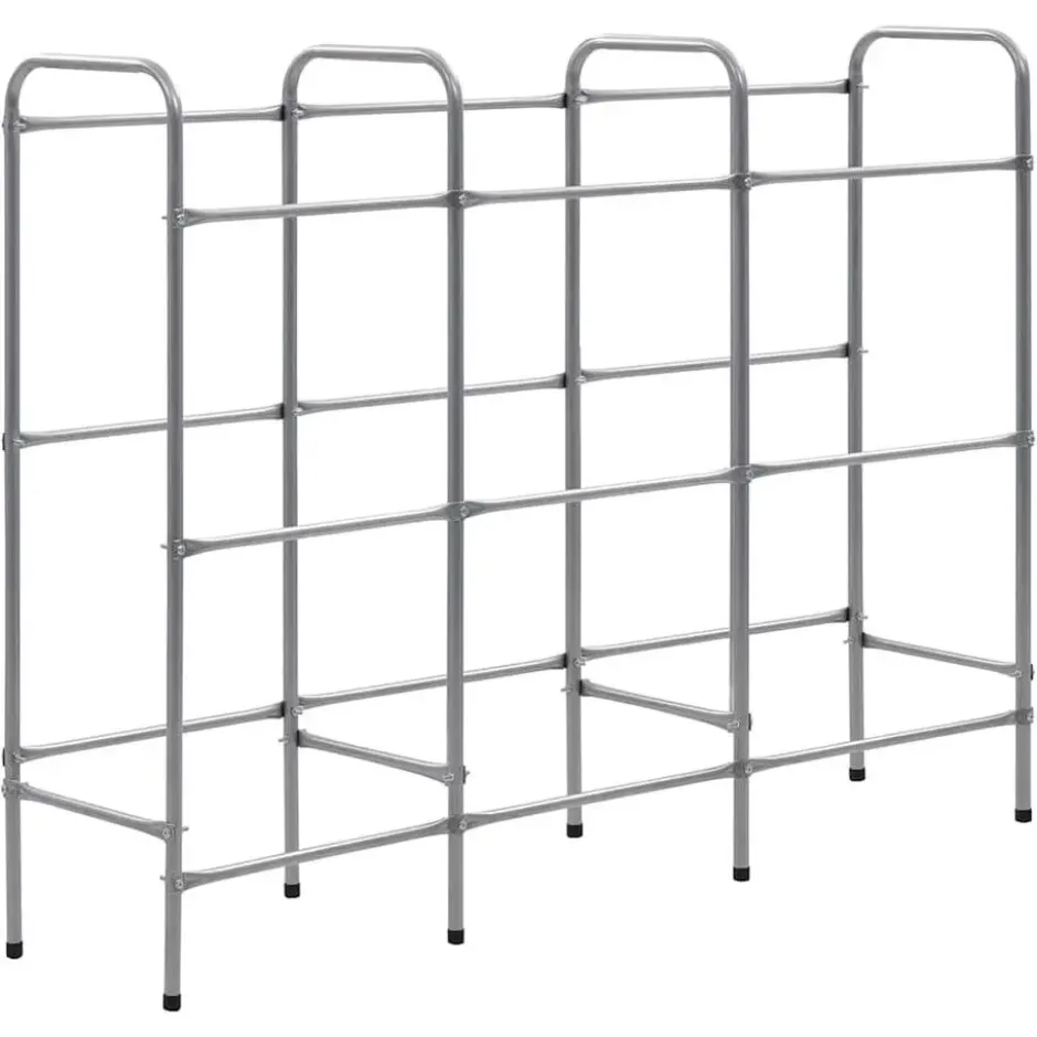 vidaXL - Opbergrek voor 9 kratten 145x33x116 staal zilverkleurig