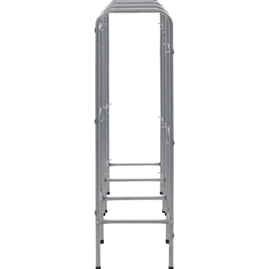 vidaXL - Opbergrek voor 9 kratten 145x33x116 staal zilverkleurig