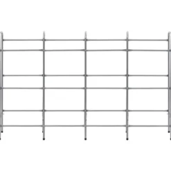 vidaXL - Opbergrek voor 12 kratten 190x33x116 cm staal zilverkleurig