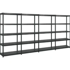 vidaXL - Opslagkast - Zwart - Kunststof