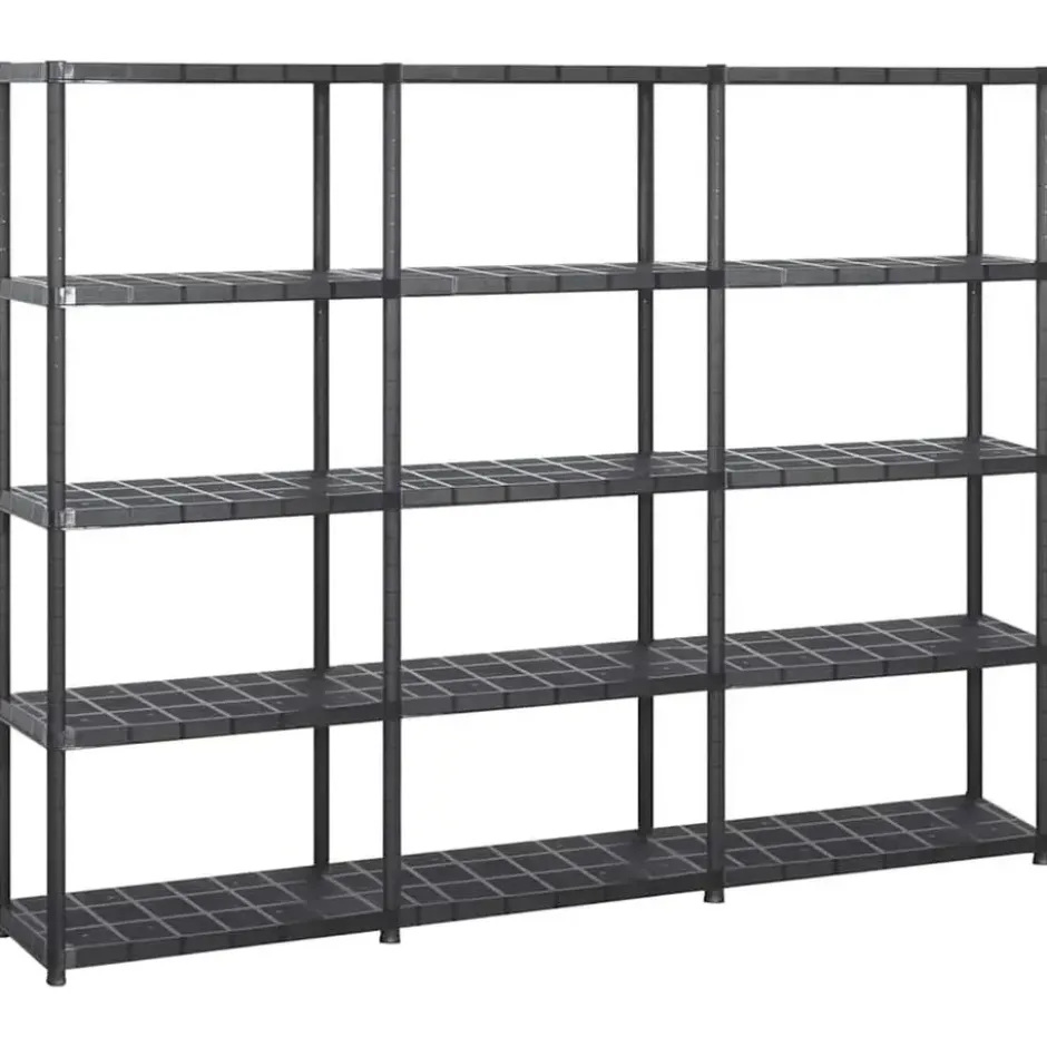 vidaXL - Opslagkast - Zwart - Kunststof