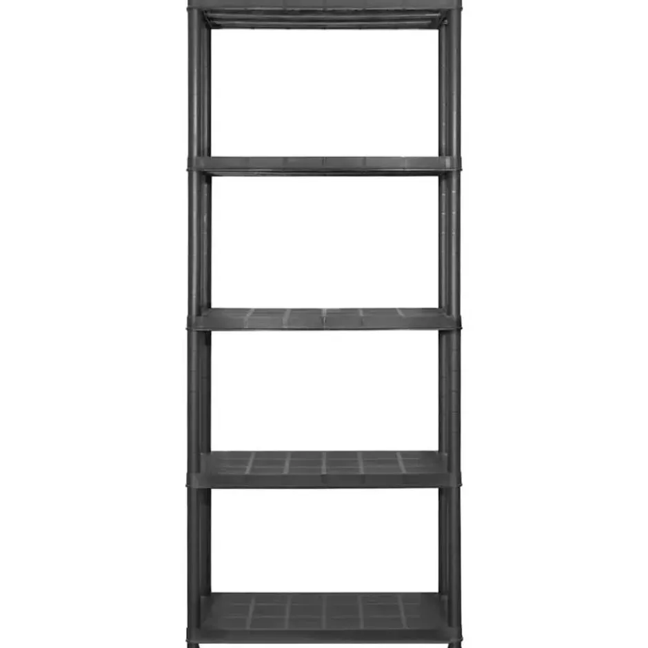 vidaXL - Opslagkast - Zwart - Kunststof