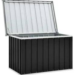 vidaXL - Opslagkist - Antraciet - Staal