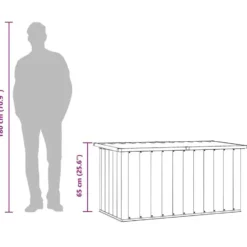 vidaXL - Opslagkist - Antraciet - Staal