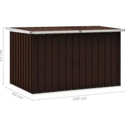 vidaXL - Opslagkist - Bruin - Staal