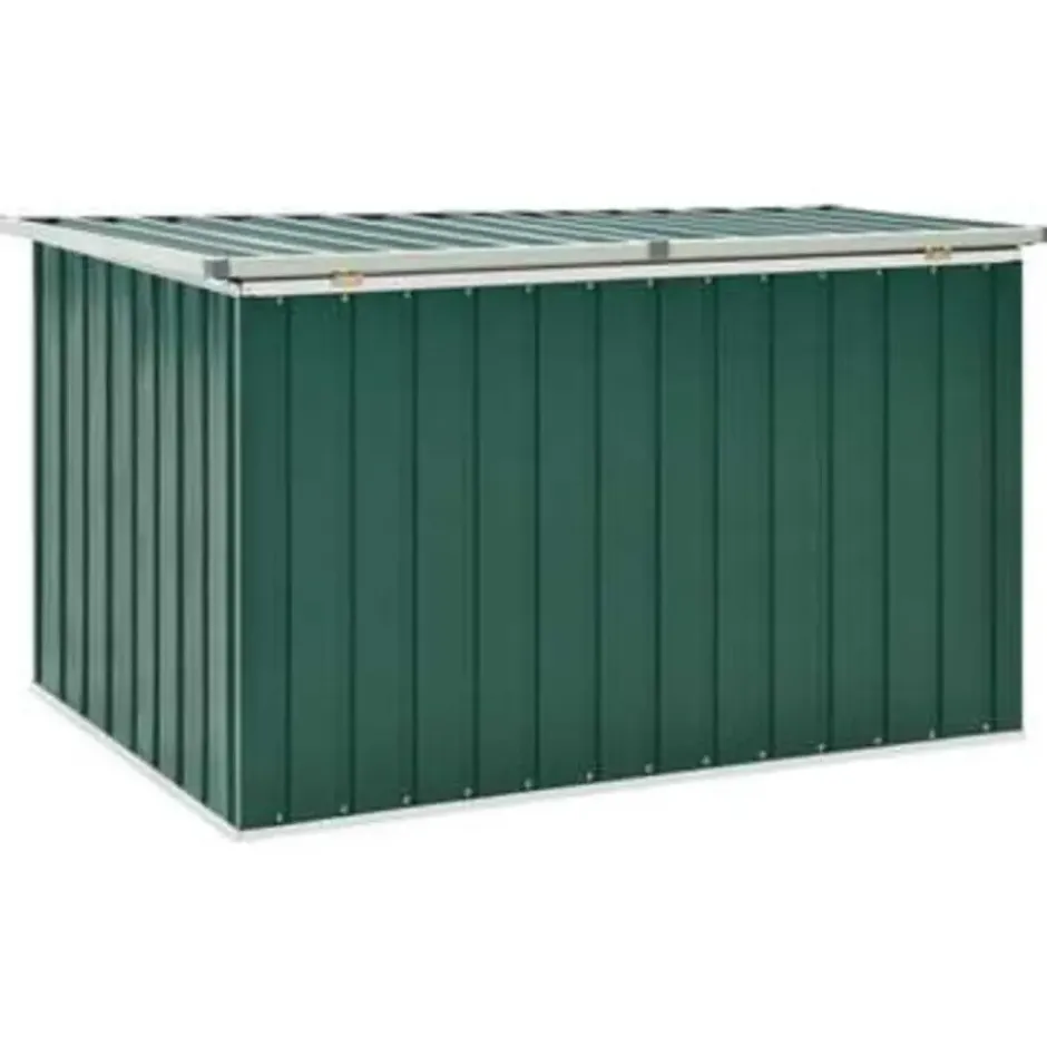vidaXL - Opslagkist - Groen - Staal