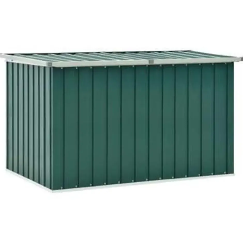 vidaXL - Opslagkist - Groen - Staal