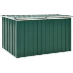 vidaXL - Opslagkist - Groen - Staal