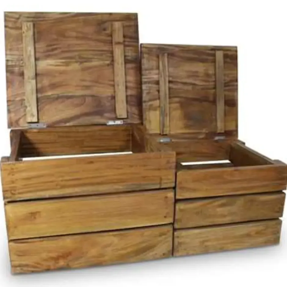 vidaXL - Opslagkrat - Bruin - Hout