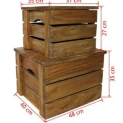 vidaXL - Opslagkrat - Bruin - Hout