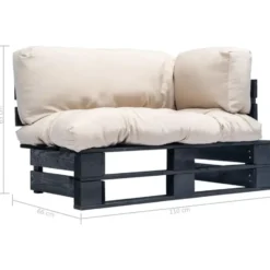 vidaXL - Pallet Bank - Beige - Geïmpregneerd grenenhout