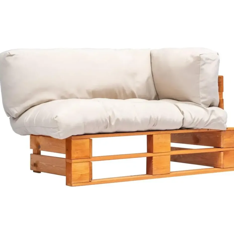 vidaXL - Pallet Bank - Beige - Geïmpregneerd grenenhout