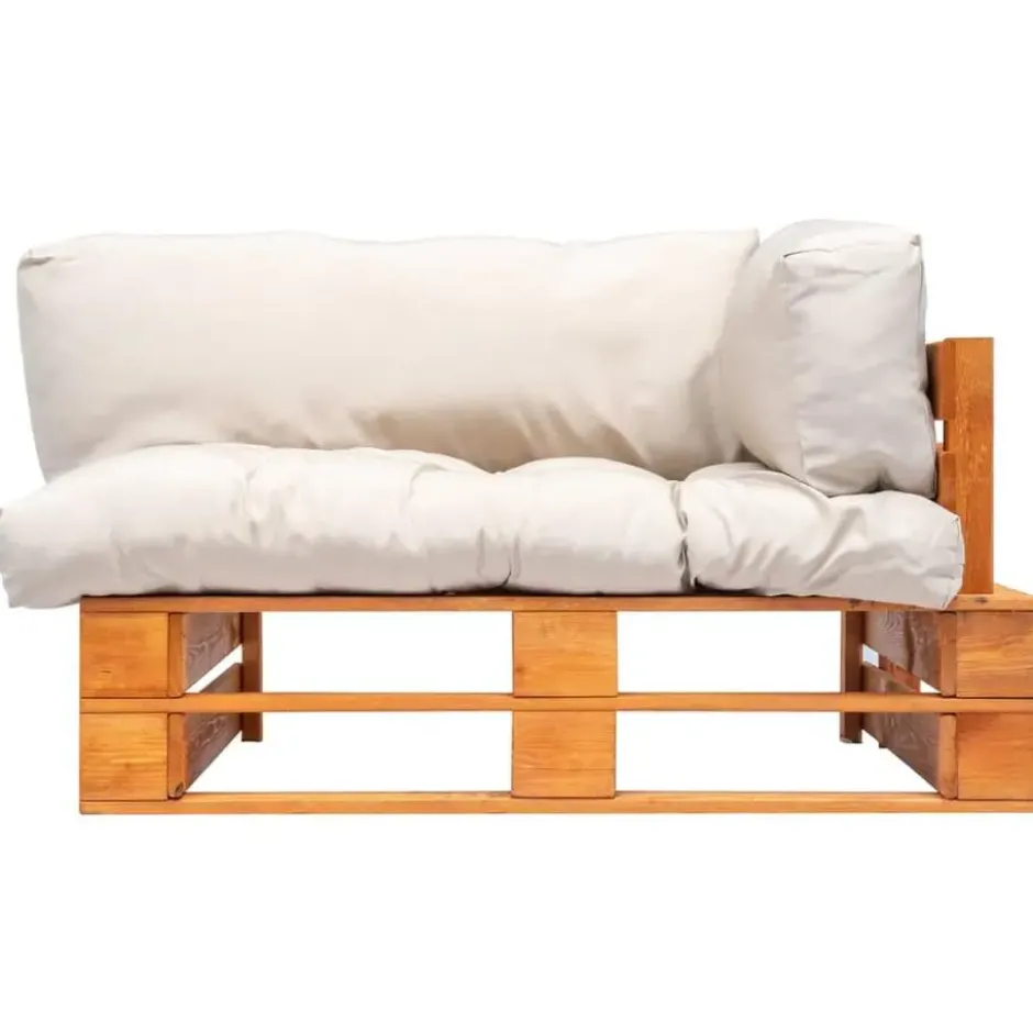 vidaXL - Pallet Bank - Beige - Geïmpregneerd grenenhout