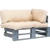 vidaXL - Pallet Bank - Beige - Geïmpregneerd grenenhout