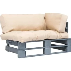 vidaXL - Pallet Bank - Beige - Geïmpregneerd grenenhout