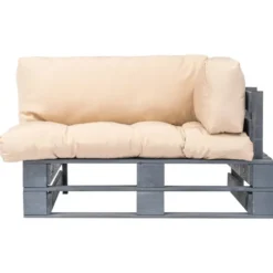 vidaXL - Pallet Bank - Beige - Geïmpregneerd grenenhout