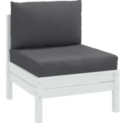 vidaXL - Palletkussen - Antraciet - Stof