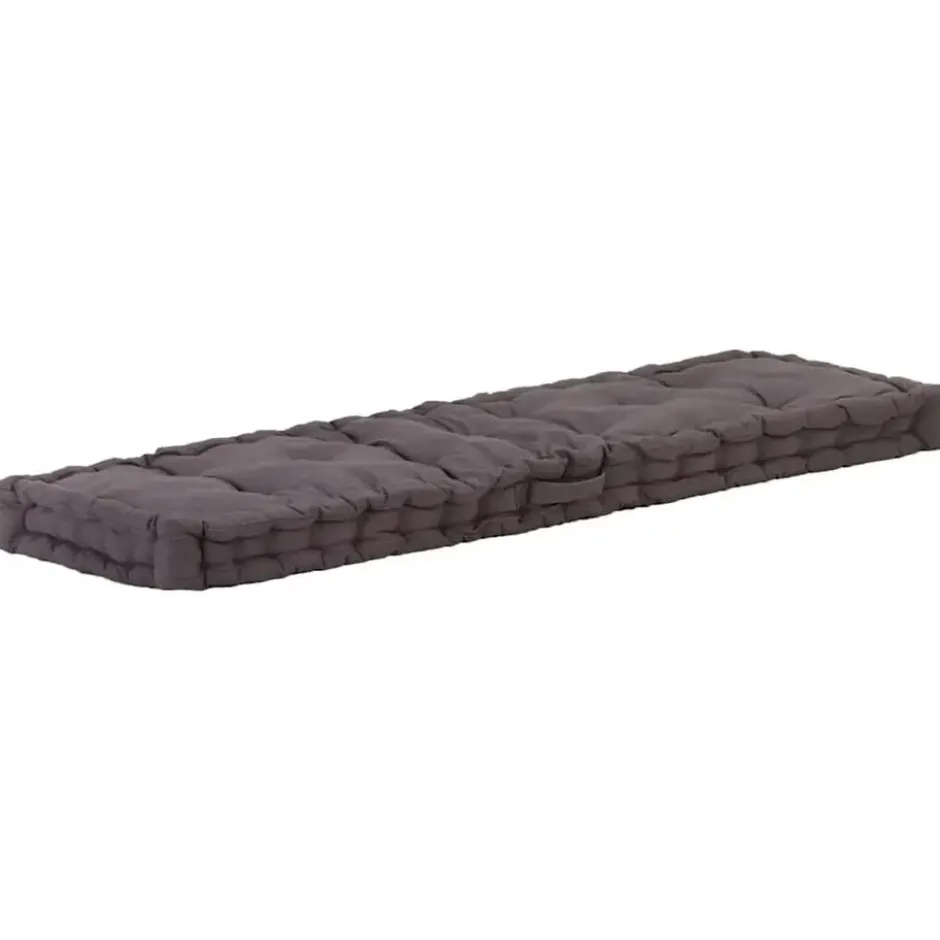 vidaXL - Palletkussen - Antraciet - Katoen