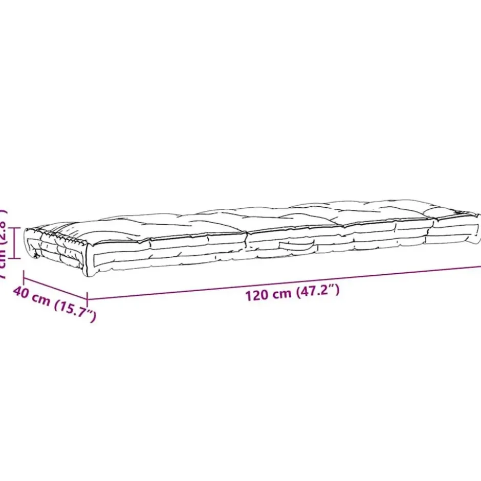 vidaXL - Palletkussen - Beige - Katoen