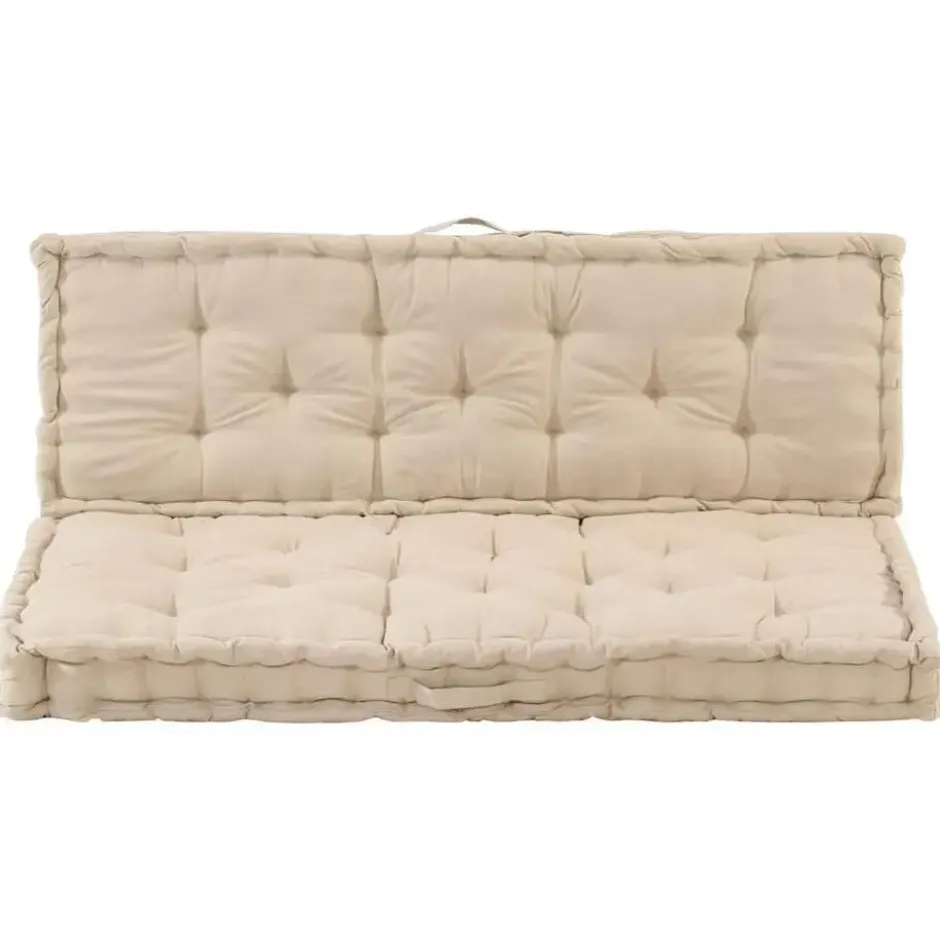 vidaXL - Palletkussen - Beige - Katoen