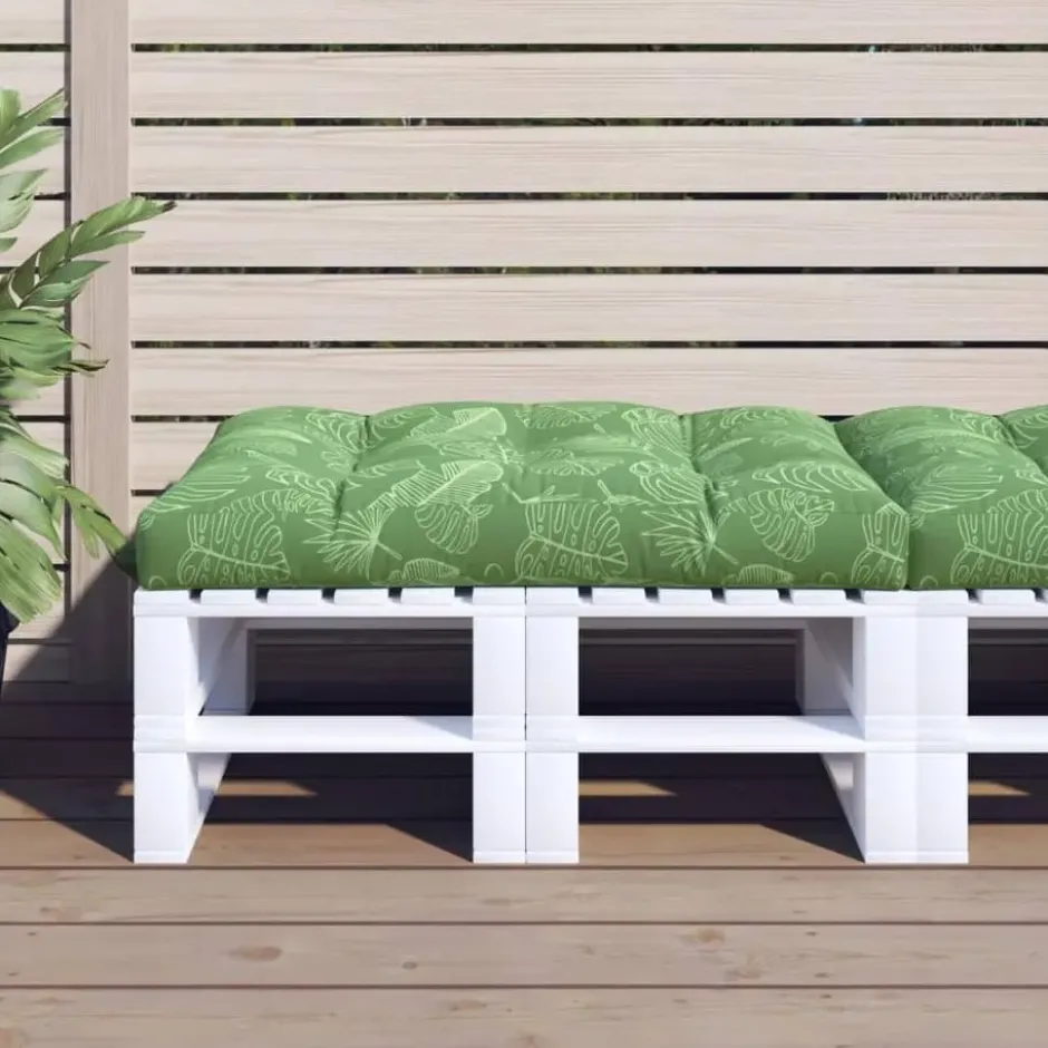 vidaXL - Palletkussen - Groen - Stof - 120 x 80 x 12 cm