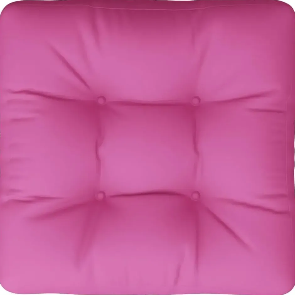 vidaXL - Palletkussen - Roze - Stof - 50 x 50 x 12 cm