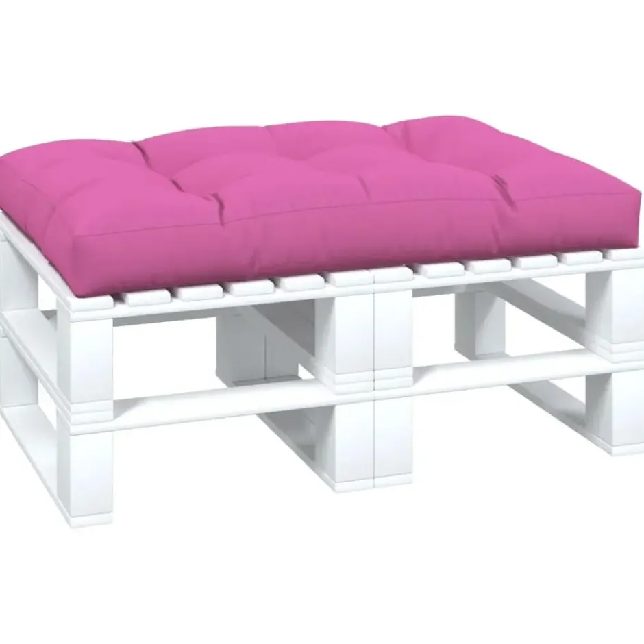 vidaXL - Palletkussen - Roze - Stof - 120 x 80 x 12 cm