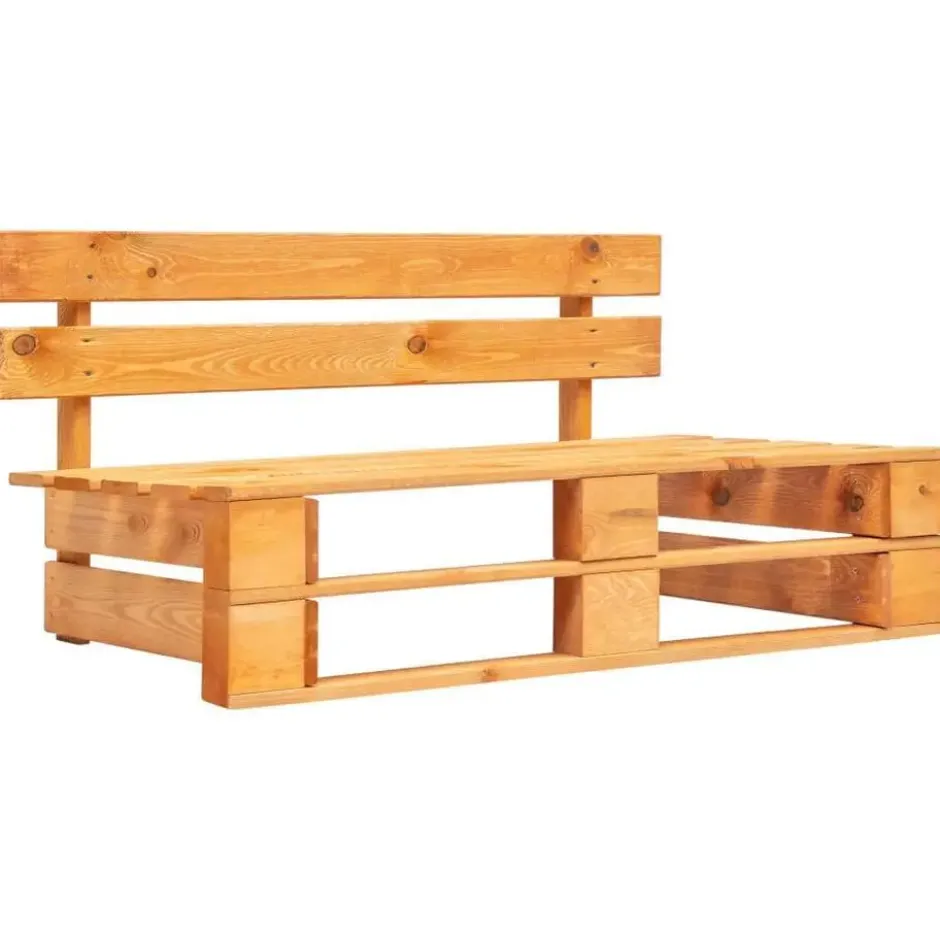 vidaXL - Pallet Middenbank - Bruin - Grenenhout
