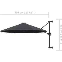 vidaXL - Parasol - Antraciet