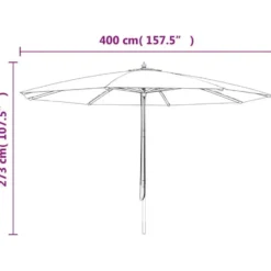 vidaXL - Parasol - Antraciet - Hout