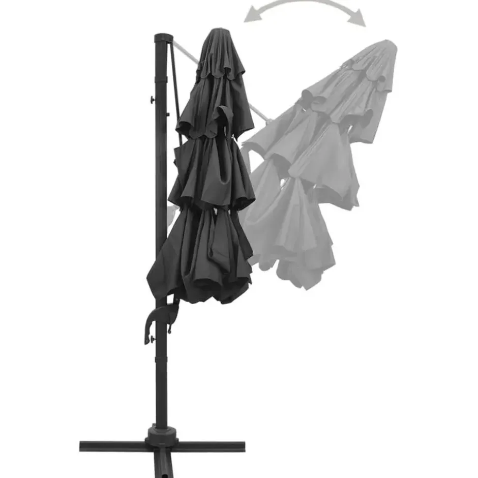 vidaXL - Parasol - Antraciet - Polyester