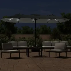 vidaXL - Parasol - Antraciet - Stof