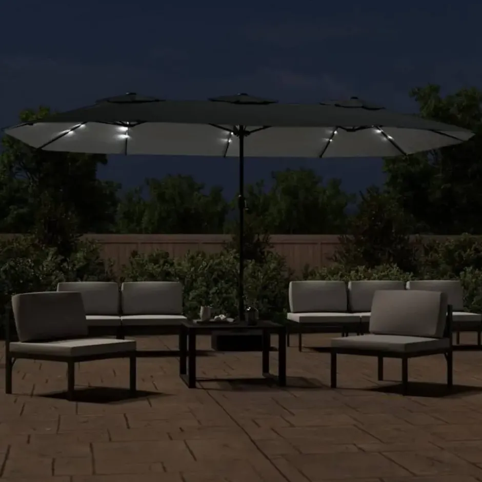 vidaXL - Parasol - Antraciet - Stof