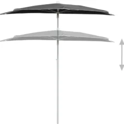 vidaXL - Parasol - Antraciet - Stof