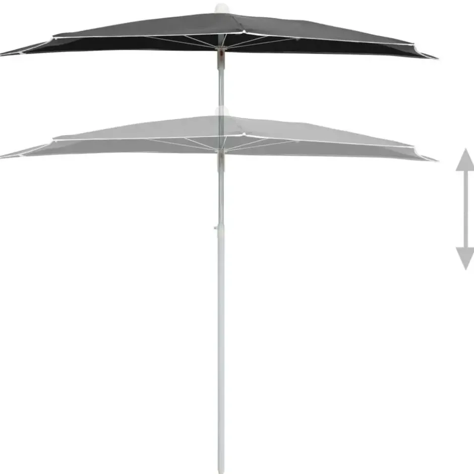 vidaXL - Parasol - Antraciet - Stof