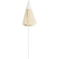 vidaXL - Parasol - Beige - Stof