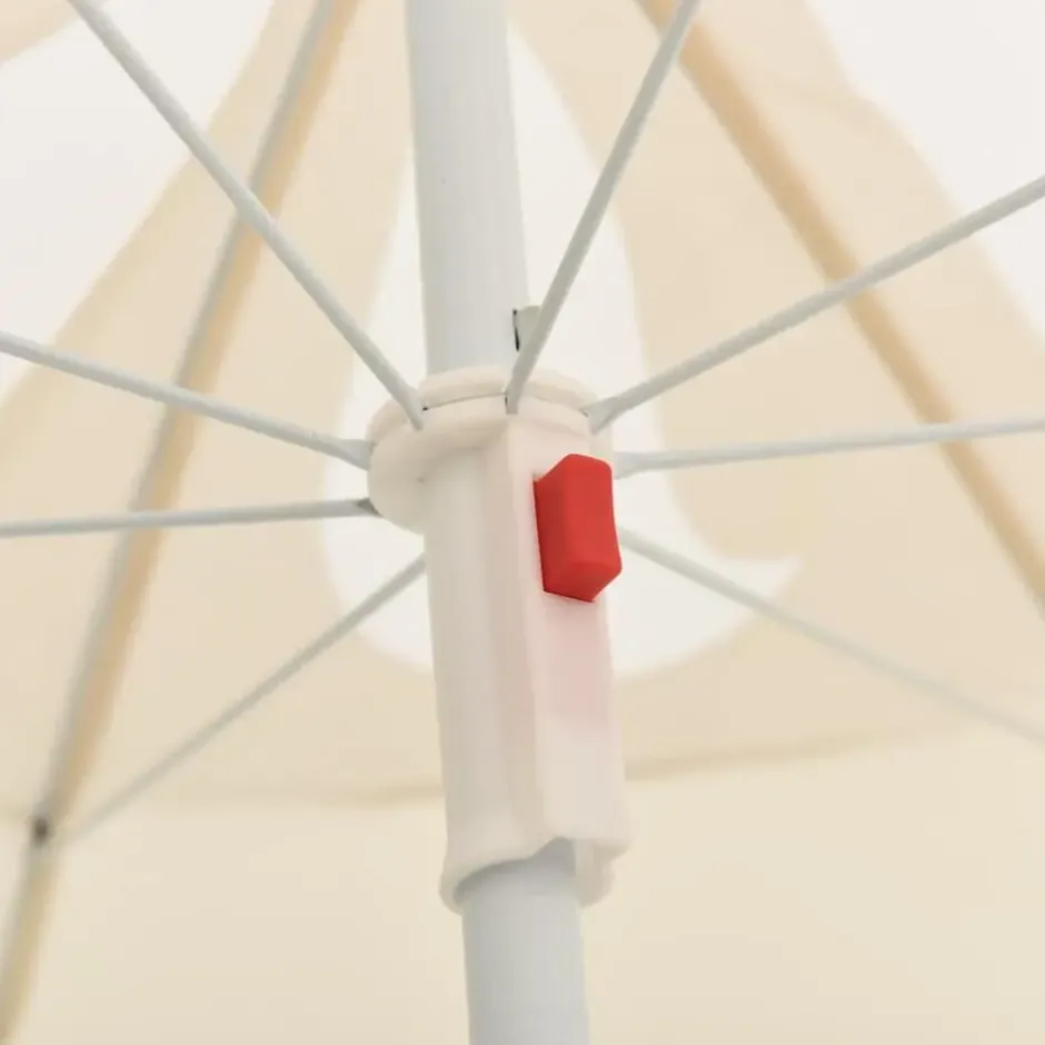 vidaXL - Parasol - Beige - Stof