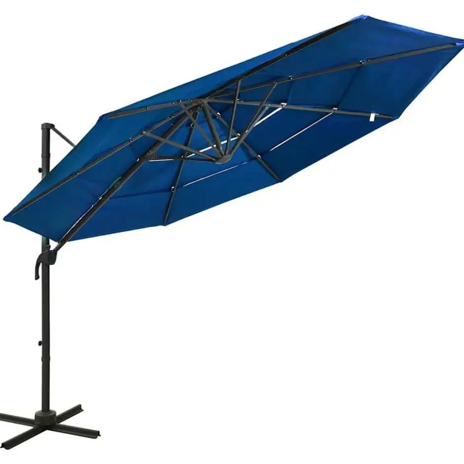 vidaXL - Parasol - Blauw - Polyester