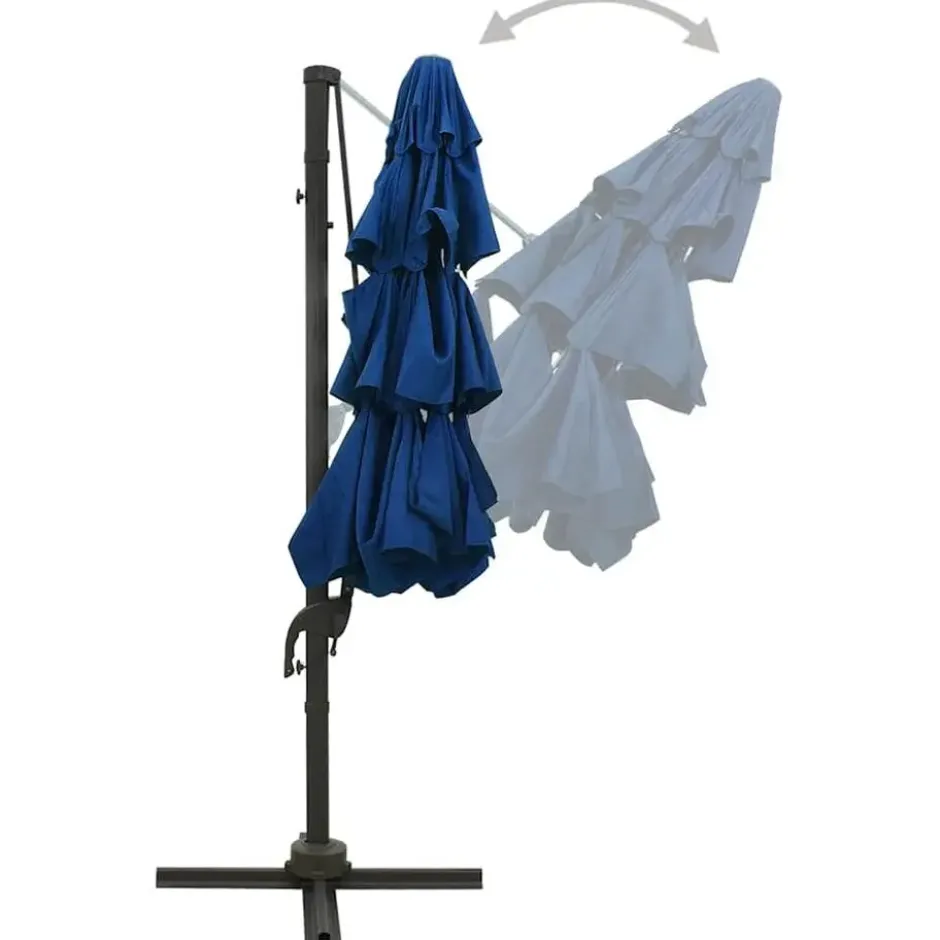 vidaXL - Parasol - Blauw - Polyester